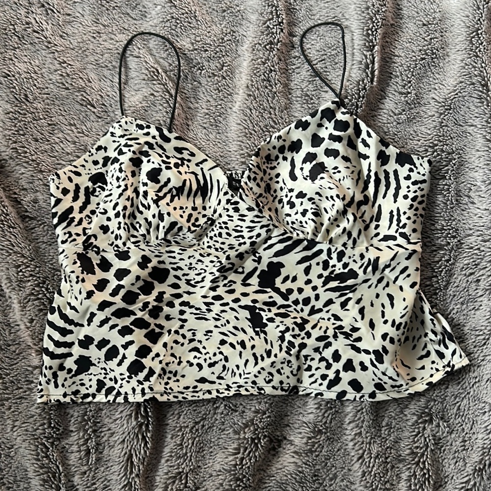 Cute Animal Print Silky Tank Top